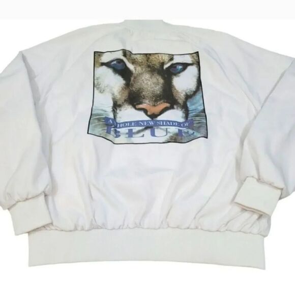 Vintage 80's IBM Paul Rand Design Employee Snap Down Bomber Jacket Size 2XL - Picture 6 of 11